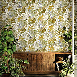 Galerie Wallcoverings Product Code 18507 - Into The Wild Wallpaper Collection - Yellow Colours - Foliage Design