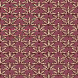 Galerie Wallcoverings Product Code 18514 - Into The Wild Wallpaper Collection - Red Gold Colours - Leaf Motif Design