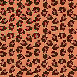 Galerie Wallcoverings Product Code 18538 - Into The Wild Wallpaper Collection - Orange Colours - Leopard Print Design