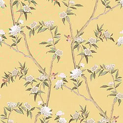 Galerie Wallcoverings Product Code 1900-3 - Spring Blossom Wallpaper Collection - Yellow Colours - CHINOISERIE Design
