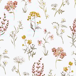 Galerie Wallcoverings Product Code 1901-3 - Spring Blossom Wallpaper Collection - White Yellow Pink Colours - BOTANICAL Design