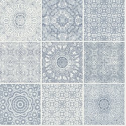 Galerie Wallcoverings Product Code 21033 - Skagen Wallpaper Collection - Blue Colours - Funky Tiles Design