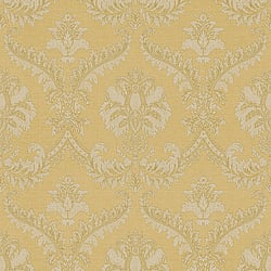 Galerie Wallcoverings Product Code 23602 - Classic Italian Wallpaper Collection - Gold Colours - A traditional damask on a woven effect background, giving a classical, formal edge to any interior scheme.  Design