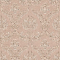 Galerie Wallcoverings Product Code 23604 - Classic Italian Wallpaper Collection - Pink Colours - A traditional damask on a woven effect background, giving a classical, formal edge to any interior scheme.  Design