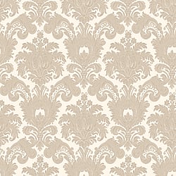 Galerie Wallcoverings Product Code 23613 - Classic Italian Wallpaper Collection - Beige Cream Colours - A floral, traditional damask on a textured background, giving a classical, formal edge to any interior scheme.  Design