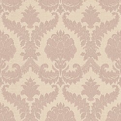Galerie Wallcoverings Product Code 25724 - Classic Italian Wallpaper Collection - Pink Colours - A traditional damask on a woven effect background, giving a classical, formal edge to any interior scheme Design