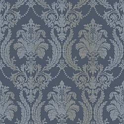 Galerie Wallcoverings Product Code 28809 - Italian Style Wallpaper Collection - Blue Colours - DAMASCO THEMA Design
