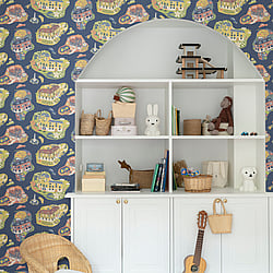 Galerie Wallcoverings Product Code 29010 - Resan Wallpaper Collection - Dark blue Colours - Staden Design