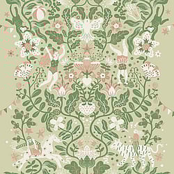 Galerie Wallcoverings Product Code 29026 - Resan Wallpaper Collection - Light green Colours - Cirkus Design