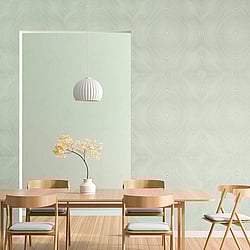 Galerie Wallcoverings Product Code 30032 - Slow Living Wallpaper Collection - Gold Silver Turquoise Mint Colours - Flow Frost Mint Design