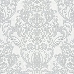 Galerie Wallcoverings Product Code 32602 - City Glam Wallpaper Collection - Grey White Colours - Floral Damask Design