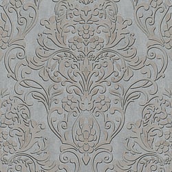 Galerie Wallcoverings Product Code 32605 - City Glam Wallpaper Collection - Grey Gold Colours - Floral Damask Design