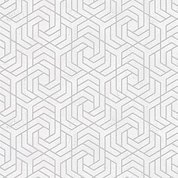 Galerie Wallcoverings Product Code 32607 - City Glam Wallpaper Collection - Silver White Colours - Hex Geometric Design