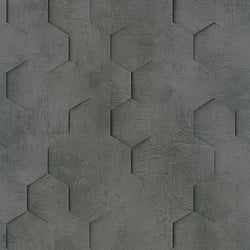 Galerie Wallcoverings Product Code 34161 - Loft 2 Wallpaper Collection - Black Colours - 3D Geometric Hexagon  Design