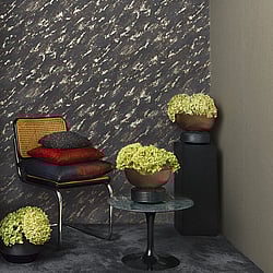 Galerie Wallcoverings Product Code 34905 - Eclectic Wallpaper Collection - Brown/Gold Colours - Plaster look Design