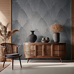 Galerie Wallcoverings Product Code 35849 - Fashion Icon Wallpaper Collection - Grey Anthracite Colours - Graphic Design