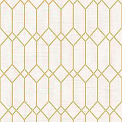 Galerie Wallcoverings Product Code 3732 - Tendenza Wallpaper Collection - White Yellow Colours - Hexagon Trellis Design