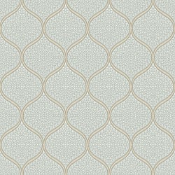 Galerie Wallcoverings Product Code 3955 - Italian Damasks 3 Wallpaper Collection - Blue Gold Colours - Floral Trellis Design
