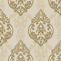 Galerie Wallcoverings Product Code 42527 - Opulence Wallpaper Collection - Gold Colours - Large Damask Design