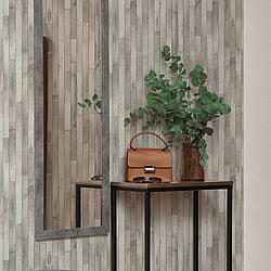 Galerie Wallcoverings Product Code 45735 - Woods And Wicker Wallpaper Collection - Grey Colours - Wood optics Design