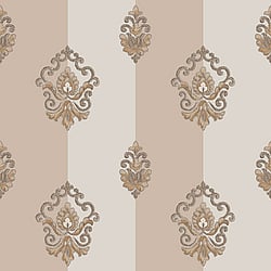 Galerie Wallcoverings Product Code 4622 - Italian Glamour Wallpaper Collection - Beige Colours - Damask Stripe Design