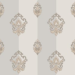 Galerie Wallcoverings Product Code 4623 - Italian Glamour Wallpaper Collection - Grey Colours - Damask Stripe Design