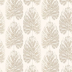Galerie Wallcoverings Product Code 7327 - Evergreen Wallpaper Collection - Beige Colours - Leaf Stripe Design