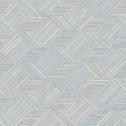 Galerie Wallcoverings Product Code 7356 - Evergreen Wallpaper Collection - Blue Beige Colours - Grassy Tile Design