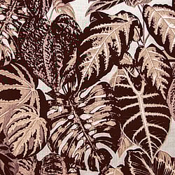 Galerie Wallcoverings Product Code 81265 - Feel Wallpaper Collection - Red Burgundy Ecru Cream Peach Colours - Elephant Leaf Design