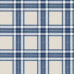 Galerie Wallcoverings Product Code 84058 - Cottage Chic Wallpaper Collection - Blue Colours - Tartan Design