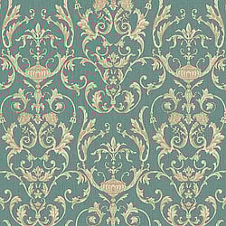 Galerie Wallcoverings Product Code 95503 - Ornamenta 2 Wallpaper Collection - Blue Colours - Toscano Damask Design