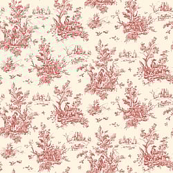 Galerie Wallcoverings Product Code AB27657 - Abby Rose 4 Wallpaper Collection - Red Ochre Colours - Toile Design