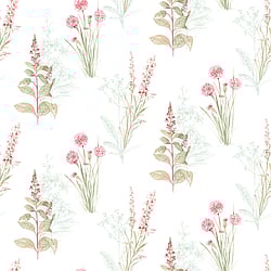 Galerie Wallcoverings Product Code AB42442 - Abby Rose 4 Wallpaper Collection - Teal Pink Colours - Flora Design