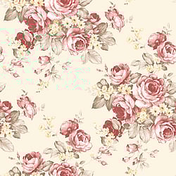 Galerie Wallcoverings Product Code AF37702 - Abby Rose 4 Wallpaper Collection - Red Creamgreen Colours - Grand Floral Design