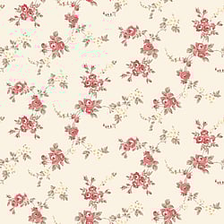Galerie Wallcoverings Product Code AF37708 - Abby Rose 4 Wallpaper Collection - Red Cream Green Colours - Chic Rose Design