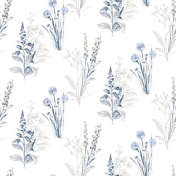Galerie Wallcoverings Product Code AF37716 - Abby Rose 4 Wallpaper Collection - Blue Navy Grey Colours - Flora Design