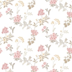 Galerie Wallcoverings Product Code AF37732 - Abby Rose 4 Wallpaper Collection - Pink Khaki Grey Colours - Fern Floral Design