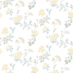 Galerie Wallcoverings Product Code AF37733 - Abby Rose 4 Wallpaper Collection - Yellow Turquoise Colours - Fern Floral Design