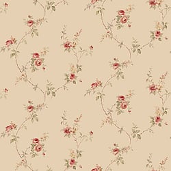 Galerie Wallcoverings Product Code CI38228 - Classic Silks 4 Wallpaper Collection - Tan Choke Red  Yellow Colours - White Wedding Trail Design
