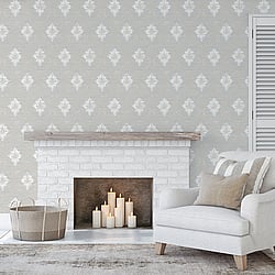 Galerie Wallcoverings Product Code CI38241 - Classic Silks 4 Wallpaper Collection - Silver Grey Colours - Silk Damask Design