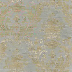 Galerie Wallcoverings Product Code CI38260 - Classic Silks 4 Wallpaper Collection - Pearl, Blue, Brown Colours - Sari Damask Design