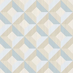 Galerie Wallcoverings Product Code CK36618 - Kitchen Style 3 Wallpaper Collection - Blue Beige Colours - 3D Geo Wood Design