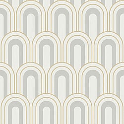 Galerie Wallcoverings Product Code CM27031 - Botanica Wallpaper Collection - Grey Yellow Colours - Retro Arch Design