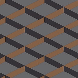 Galerie Wallcoverings Product Code DA23253 - Luxe Wallpaper Collection - Brown Black Grey Colours - Shadow Trellis Design