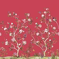 Galerie Wallcoverings Product Code DB30501M - Daisy Bennett Wallpaper Collection - Reds Colours - Chinoiserie Magnolia Mural Design