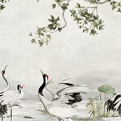 Galerie Wallcoverings Product Code DB31610M - Daisy Bennett Wallpaper Collection - Cool Neutrals Colours - Crane Mural Design