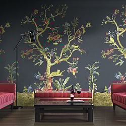 Galerie Wallcoverings Product Code DB31900M - Daisy Bennett Wallpaper Collection - Blacks Colours - Tanzania Tree of Life Mural Design