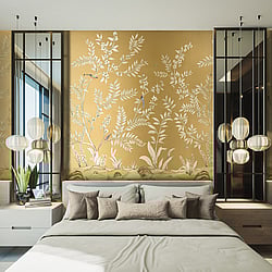 Galerie Wallcoverings Product Code DB33806M - Daisy Bennett Wallpaper Collection - Golds Colours - Vining Beauty Mural Design