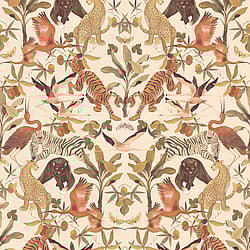 Galerie Wallcoverings Product Code DW2000 - Designer Walls Wallpaper Collection - Cream Colours - Magic Animals Design