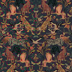 Galerie Wallcoverings Product Code DW2003 - Designer Walls Wallpaper Collection - Heron Green Colours - Magic Animals Design